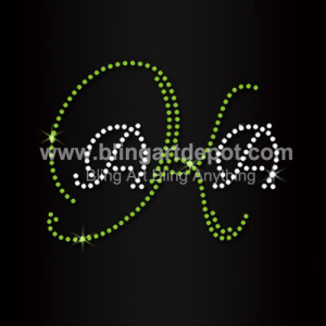 Rhinestone Letters Iron On Transfer